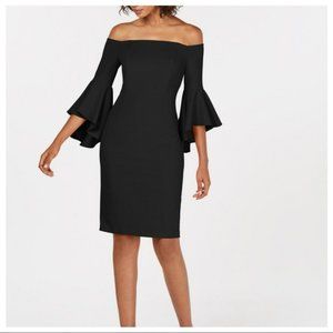 Calvin Klein Women's Sheath Off-The-Shoulder Dress